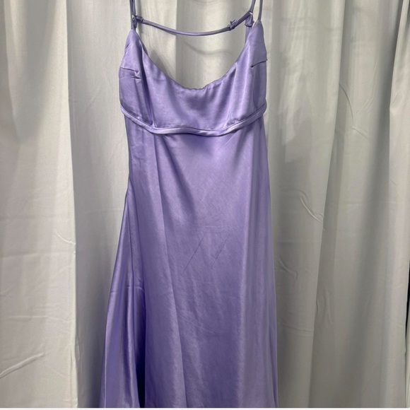 Hello Molly Lilac Satin Chemise - Picture 3 of 5